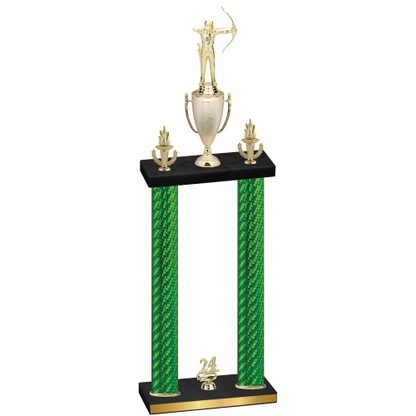 Double Green Carbon Fiber Year Archery Trophy