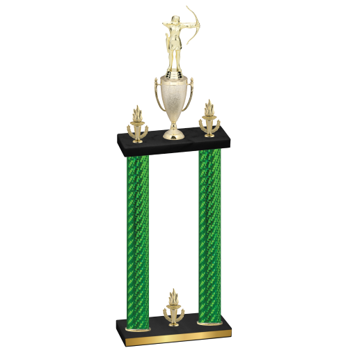 Double Green Carbon Fiber Victory Archery Trophy