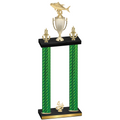 Double Green Carbon Fiber Fourth Place Fishing Trophy
