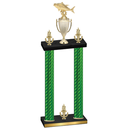 Double Green Carbon Fiber Victory Fishing Trophy