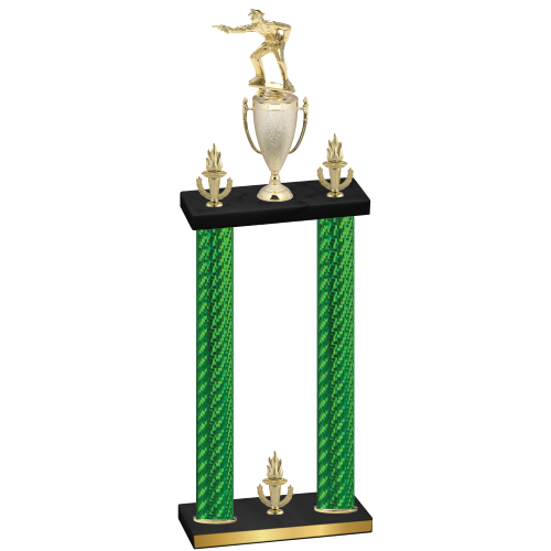 Double Green Carbon Fiber Victory Shooter Trophy