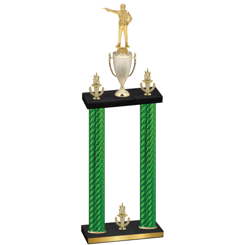 Double Green Carbon Fiber Victory Shooter Trophy