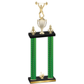 Double Green Carbon Fiber First Place Weights Trophy