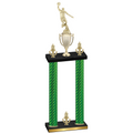 Double Green Carbon Fiber Victory Basketball Trophy