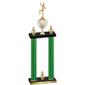 Double Green Carbon Fiber Victory Majorette Trophy