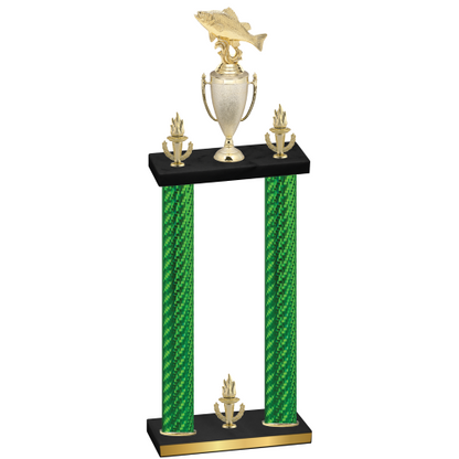 Double Green Carbon Fiber Victory Fishing Trophy