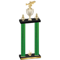 Double Green Carbon Fiber First Place Fishing Trophy
