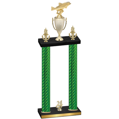 Double Green Carbon Fiber Year Fishing Trophy