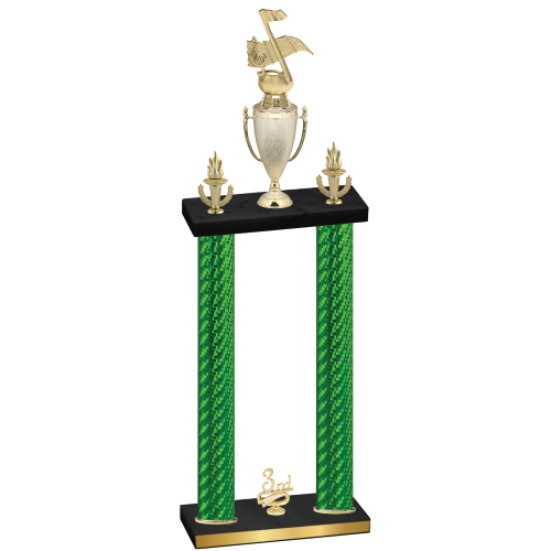 Double Green Carbon Fiber Third Place Music Trophy