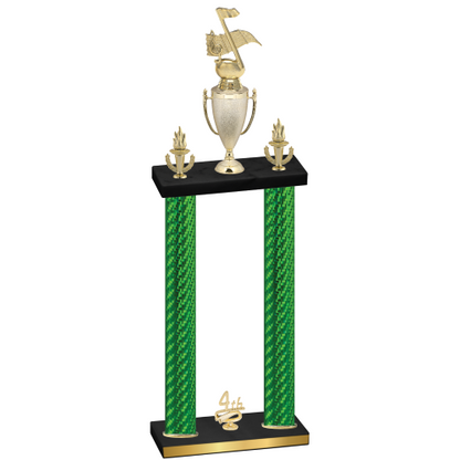 Double Green Carbon Fiber Fourth Place Music Trophy
