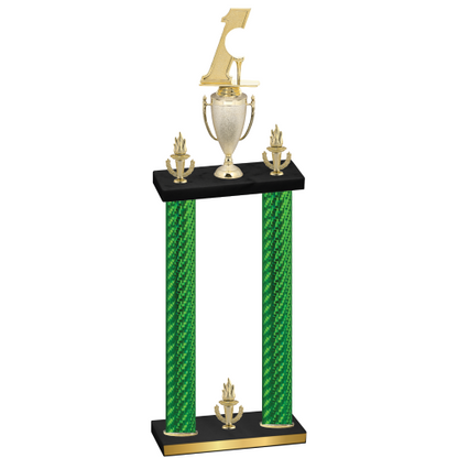 Double Green Carbon Fiber Victory Golf Trophy