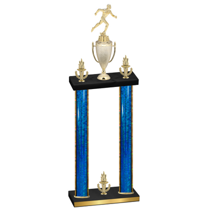 Double Blue Glacier Victory Running Trophy