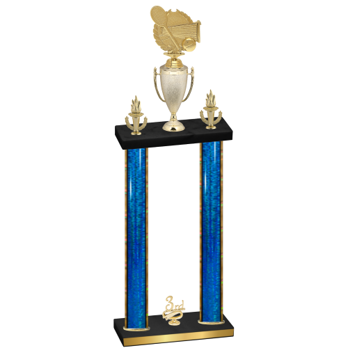 Double Blue Glacier Third Place Tennis Trophy