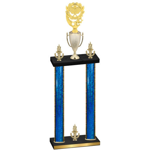 Double Blue Glacier Victory Pickleball Trophy