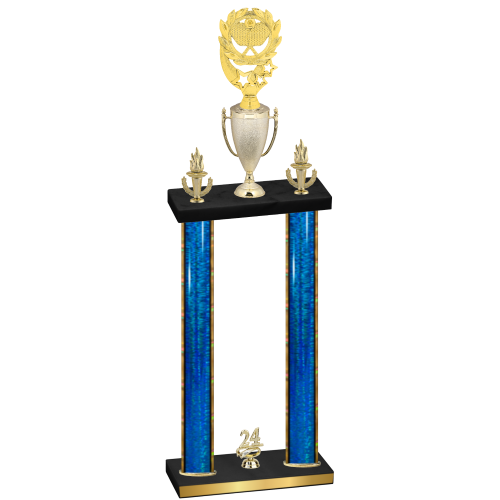 Double Blue Glacier Year Pickleball Trophy
