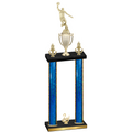 Double Blue Glacier Second Place Basketball Trophy