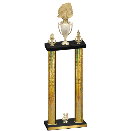 Double Gold Glacier Year Soccer Trophy