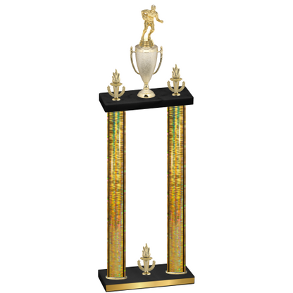 Double Gold Glacier Victory Rugby Trophy