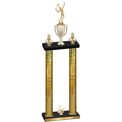 Double Gold Glacier Second Place Tennis Trophy