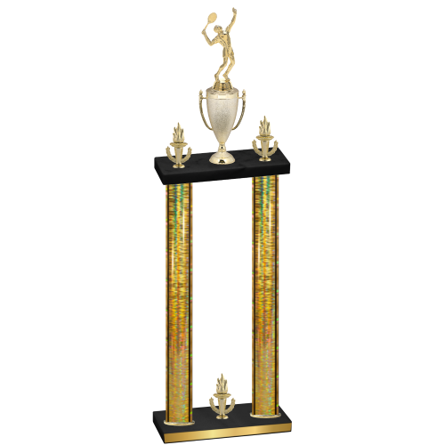Double Gold Glacier Victory Tennis Trophy