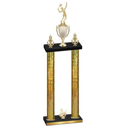 Double Gold Glacier Third Place Tennis Trophy