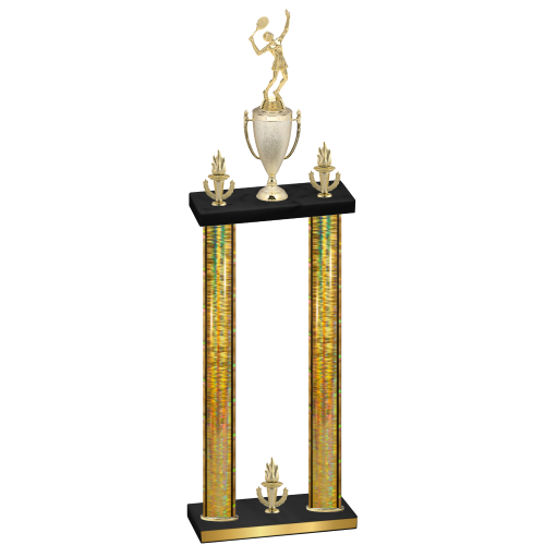 Double Gold Glacier Victory Tennis Trophy