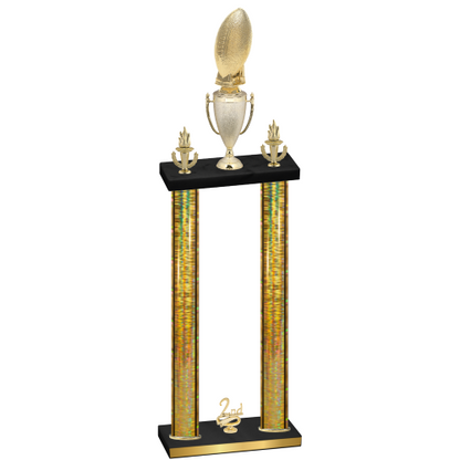 Double Gold Glacier Second Place Football Trophy