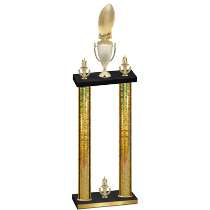 Double Gold Glacier Victory Football Trophy