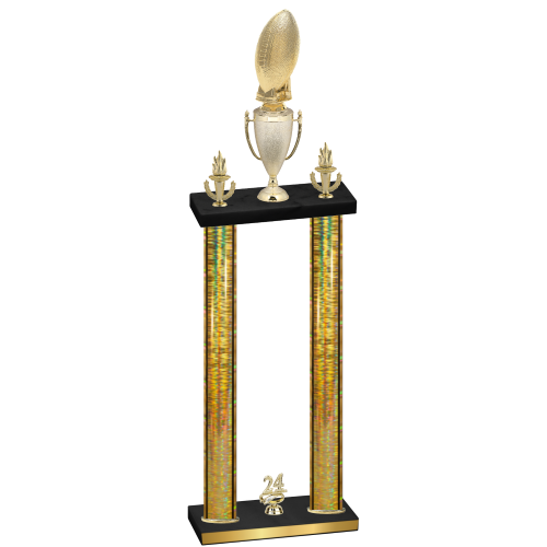 Double Gold Glacier Year Football Trophy