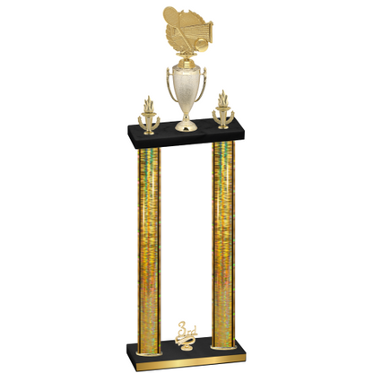 Double Gold Glacier Third Place Tennis Trophy