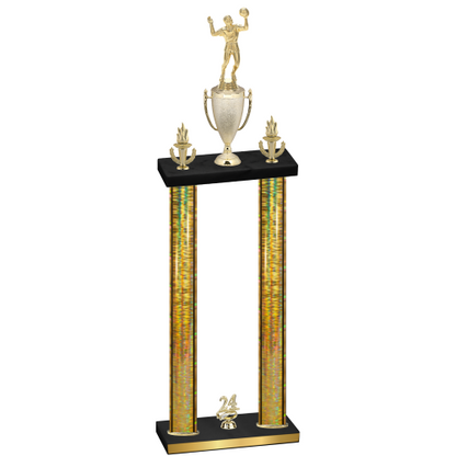 Double Gold Glacier Year Volleyball Trophy