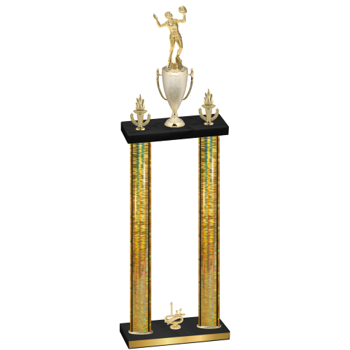 Double Gold Glacier First Place Volleyball Trophy