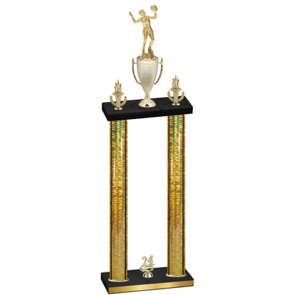 Double Gold Glacier Year Volleyball Trophy