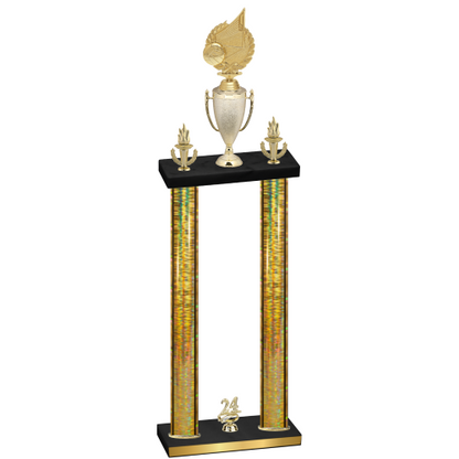 Double Gold Glacier Year Volleyball Trophy
