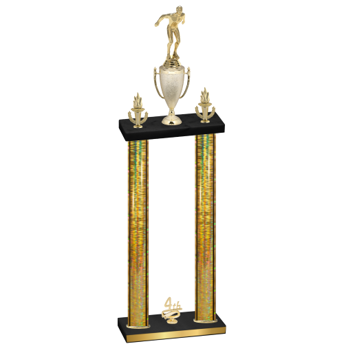 Double Gold Glacier Fourth Place Swimming Trophy