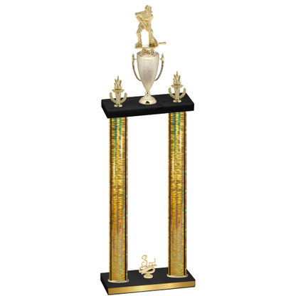 Double Gold Glacier Third Place Hockey Trophy