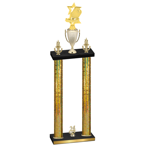 Double Gold Glacier Year Pickleball Trophy