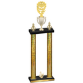 Double Gold Glacier Third Place Pickleball Trophy