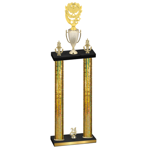 Double Gold Glacier Year Pickleball Trophy