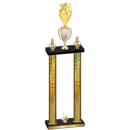 Double Gold Glacier First Place Pickleball Trophy