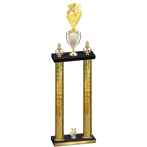 Double Gold Glacier Year Pickleball Trophy