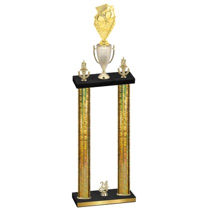 Double Gold Glacier Year Pickleball Trophy