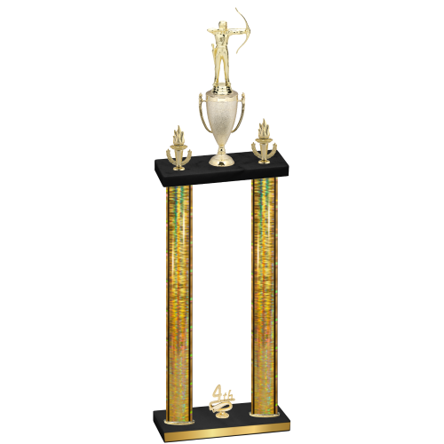 Double Gold Glacier Fourth Place Archery Trophy