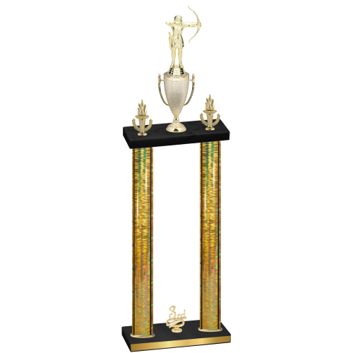 Double Gold Glacier Third Place Archery Trophy
