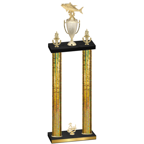 Double Gold Glacier Third Place Fishing Trophy