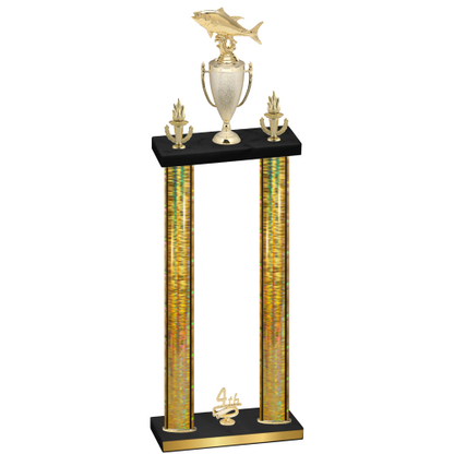 Double Gold Glacier Fourth Place Fishing Trophy