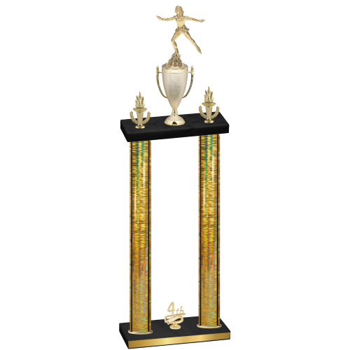 Double Gold Glacier Fourth Place Skater Trophy