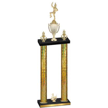 Double Gold Glacier Third Place Majorette Trophy