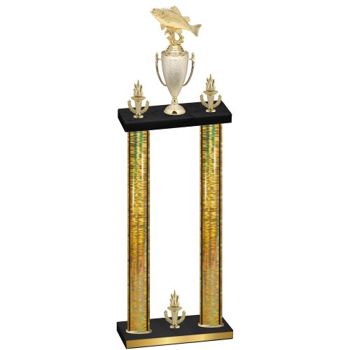 Double Gold Glacier Victory Fishing Trophy