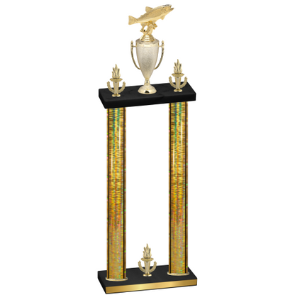 Double Gold Glacier Victory Fishing Trophy